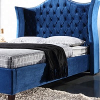 Ensemble de literie de luxe moderne pour la maison et l'hôtel, avec tête de lit complète, lit double, emballé en boîte, lit souple