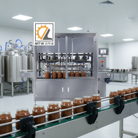 Machine de remplissage automatique de précision MTW pour bouteilles, pots, beurre de cacahuète, pâte de chocolat
