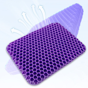 เบาะรองนั่งเจลรังผึ้งระบายอากาศสำหรับฤดูร้อน ขายส่ง เหมาะสำหรับการนั่งนาน เบาะรองนั่งแบบไร้แรงโน้มถ่วง บรรจุ TPE ใช้ในสำนักงาน - Product Image 2