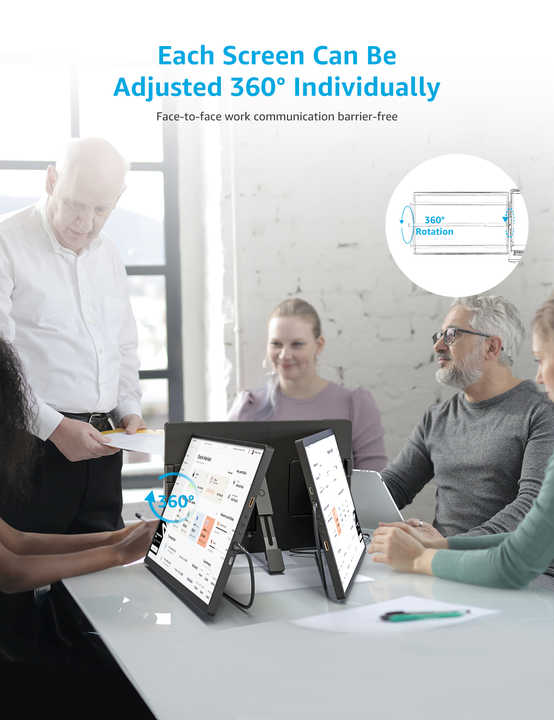 New 14" IPS Laptop Extended Dual Screen Monitor USBC HD Portable