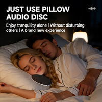 Haut-parleur Bluetooth sous oreiller, mini machine à sons pour le sommeil avec bruit blanc, son haute fidélité pour la relaxation au chevet du lit