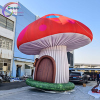 Maison de champignon gonflable de dessin animé avec souffleur gratuit pour les terrains de jeux pour enfants et les événements en plein air