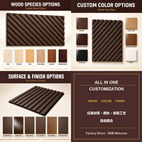 Panneau mural en lattes de bois diagonales pour salon moderne, taille personnalisée, OEM