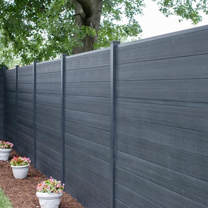 Wood Plastic Composite Garden Fence Boards WPC Composite Fencing Outdoor Fence Aluminum Post