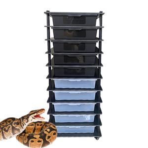 Fabriqué en Chine en gros fournitures pour animaux de compagnie PVC empilé composite rack reptile balle boa élevage rack salle d'élevage présentoir - Product Image 1