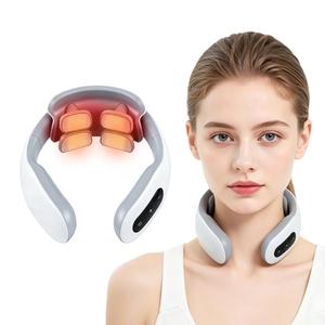 0728 Masajeador de hombros de pulso de 4 cabezales TENS cervical portátil, instrumento de terapia para el cuello ajustable en 20 niveles con calefacción - Product Image 4