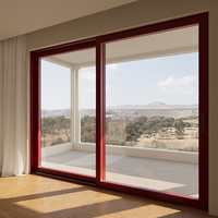 Système de porte et fenêtre coulissante en verre double vitrage en aluminium sur mesure pour balcon, bureau à domicile, salon