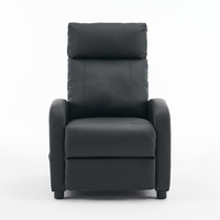 Fauteuil inclinable moderne en cuir PU avec fonction de relaxation, fauteuil d'appoint extensible en cuir synthétique pour salon