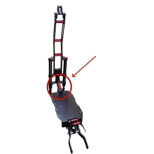 Cuerpo de scooter eléctrico de 11 pulgadas (150 mm) de tamaño abierto, material de aleación de aluminio, doble amortiguador, pieza de repuesto DIY. - Product Image 3