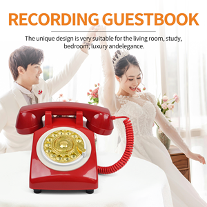 <span class=keywords><strong>Livre</strong></span> d'or personnalisé téléphone Antique téléphone populaire fête mariage fournitures message vocal <span class=keywords><strong>livre</strong></span> cadran rotatif rétro téléphone <span class=keywords><strong>Audio</strong></span> - Product Image 3