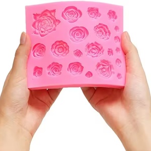 Molde de Silicona para Fondant con Forma de Rosas, Molde de Silicona para Decoración de Pasteles con Azúcar, Molde de Silicona para Chocolate - Product Image 2