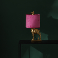 Lampe de Table en résine dorée, Design Antique, lampes de chevet en forme de girafe