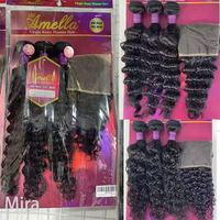 Article tendance, dropshipping d'usine, cheveux humains de haute qualité 3+1, ensemble de fermeture avec tissage frontal, extensions de cheveux, grand stock