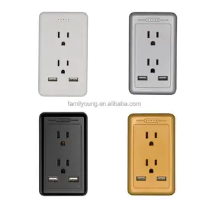 5-15R US Wall Plate Outlet with Dual USB Charger Electrical Socket 125V 15A Tamper Resistant Duplex Receptacle Home Improvement