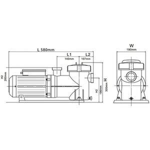 ปั๊มสระว่ายน้ำ ATO 1.5 แรงม้า 3 เฟส 380 โวลต์ แบบตั้งพื้น พร้อมตะกร้ากรอง - Product Image 6