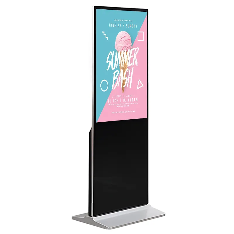 Bảng Hiệu Kỹ Thuật Số Màn Hình Cảm Ứng Trong Nhà 55 Inch Kiosk Quảng Cáo Android Đứng Sàn