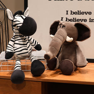 30/35/50 सेमी 7 शैली से भरे वन जानवरों शेर शेर शेर हाथी बंदर ज़ेबरा गिगाफ रेकून प्लश खिलौना जानवर - Product Image 3