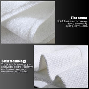 شعار مخصص مطرز عضوي قطن أبيض فندق حمام فاخر فندق وجه يدوي مناشف غسيل للحمام - Product Image 3