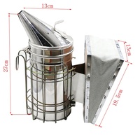 Nouvel outil d'apiculture pour l'exportation, pulvérisateur de fumée en acier inoxydable à tête ronde, machine de fumigation anti-abeilles, mini manuel