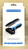 Brosse de toilettage double face pour animaux, peigne anti-poils, outil de démêlage pour animaux, brosse de toilettage pour animaux