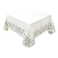Fourniture directe d'usine pas cher prix personnalisé nappe florale carré polyester tissu nappes de noël pour table de noël