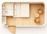Casa Cápsula Inteligente Prefabricada, Contenedor Modular Desmontable Portátil E3 Moderno de 20 pies/40 pies, Cabañas Tipo Pod para Hotel, Parque o Exteriores