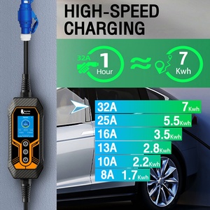 Cargador de Pared para Vehículos Eléctricos, Portátil, Rápido, de 7 kW y 16 A, con WIFI y APP, Estándar GB/T para Uso Trifásico - Product Image 5