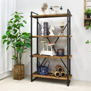 <span class=keywords><strong>Estantería</strong></span> de Madera y Metal de 4 Niveles para el Hogar INNOVA, Estante de Almacenamiento, Librería con Marco de Metal de Estilo <span class=keywords><strong>Industrial</strong></span> <span class=keywords><strong>Vintage</strong></span> - Product Image 3
