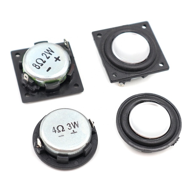 28MM 1 Inch 4 Ohm 8R 3W 2 Watt Mini Speaker Full Range Bass PU Side Thin Round Square Speakers Driver Horn