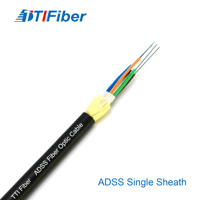Ventes directes d'usine Câble à fibre optique extérieur ADSS haute Performance avec support de conduit 12F personnalisé à 24 cœurs en gros