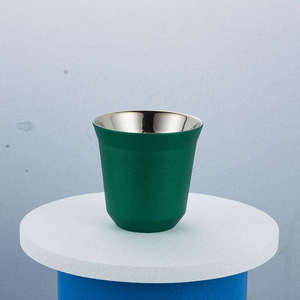 <span class=keywords><strong>Verre</strong></span> à café <span class=keywords><strong>Nespresso</strong></span> en acier inoxydable de qualité alimentaire de 80ml WISDOM - Product Image 4