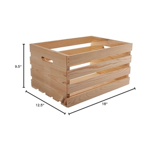 Customized Multifunction Wooden <strong>Storage</strong> Boxes Bins Cheap Wooden Fruit Crates for Sale Personalised Crate Box - Product Image 6