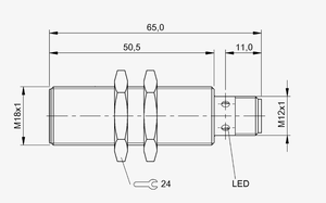 Sensor de Medición Inductivo Analógico MT-BALLUFF M18MI-ICC50B-S04G Tipo BAW002J con Roscas Métricas M18MI-ICC50B-S04G High-P - Product Image 2