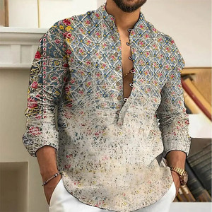 Camicia a maniche lunghe con stampa graffiti Pop art - Product Image 5
