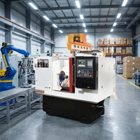 Tour à métaux CNC à banc plat de haute précision avec mandrin hydraulique et tourelle
