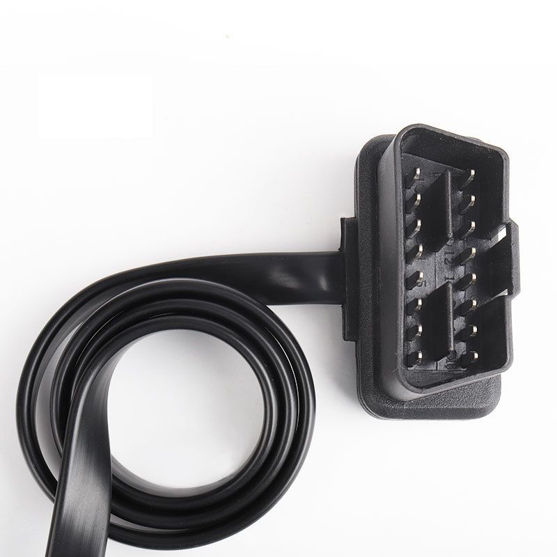 ultra thin noodle elbow with switch OBD extension cable OBD2 cable