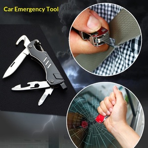 Cuchillo multifunción, cuchillo plegable de acero inoxidable para emergencias, rompecristales para coche, navaja multiusos - Product Image 2