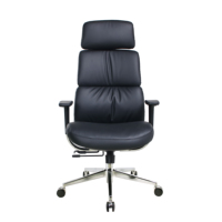 JOHOOFURNITURE Chaise de bureau exécutive beige en maille, cuir PU, cadre en acier inoxydable, fonction d'inclinaison verrouillable, chaise de bureau