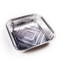Barquettes en aluminium de qualité alimentaire TIA 1 lb, rectangulaires, pour barbecue, plats à emporter, boîte à lunch jetable, conteneur en aluminium avec couvercle
