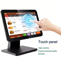 Système de point de vente Windows 7/10, écran tactile capacitif LED 15,6 pouces, I3 4 Go DDR3, 128 Go USB3.0, machine de point de vente neuve