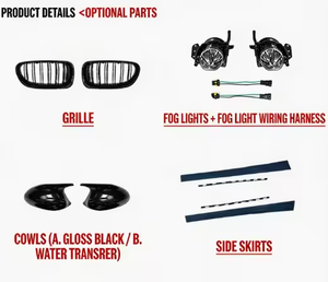 Kit de Carrocería MT para BMW Serie 3 E90, Actualización Posterior, Juego de Parachoques Delantero y Trasero, Instalación con Pernos, Compatible con Modelos 2009-2012, Juego Completo - Product Image 3