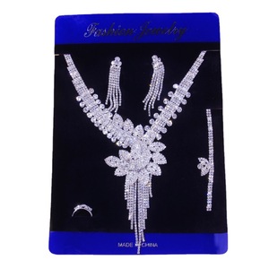 Conjunto de collares, pendientes, anillos y pulseras para mujer, conjunto de joyería para fiesta, compromiso, boda, boda, moda nupcial - Product Image 6