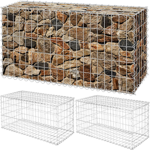 Boîte de clôture en grillage de gabion soudé galvanisé <span class=keywords><strong>Cages</strong></span> en pierre Galfan Panier de gabion soudé Clôture murale de soutènement - Product Image 1