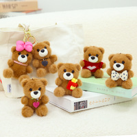 Vente en gros de jouets en peluche PP coton doux et écologiques Mini ours en peluche breloque porte-clés pendentif accessoires machine à griffes