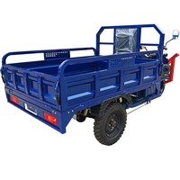 Tricycle électrique de transport 1800W à moteur sans balais, 60V 72V, 1000kg, certifié CEE, 3 roues, pour passagers, avec freins hydrauliques, carrosserie ouverte