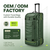 BSCI grand rouleau souple étanche Camping chariot bagages polochon roulant à roulettes Gym sport sac de voyage avec roues