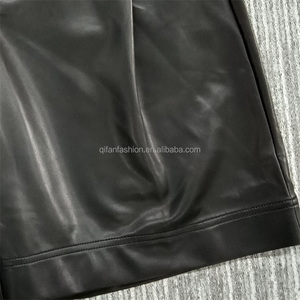 <span class=keywords><strong>Pantaloncini</strong></span> in Pelle Sintetica PU Personalizzati, <span class=keywords><strong>Neri</strong></span>, Larghi, Casual, Stile Chino per Uomo - Product Image 4