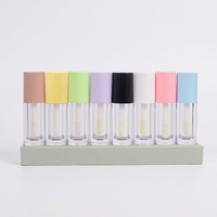 Tubes de gloss ABS en stock avec bouchon à vis, revêtement brillant rose 6ml, logo personnalisé, emballage cosmétique, outils de maquillage