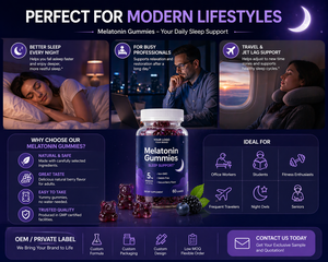 Oazvita Melatonina in Gommose a Lunga Durata per Sonno Notturno Prolungato, Grado Professionale Naturale per Adulti, Alternativa a Capsule e <span class=keywords><strong>Compresse</strong></span> - Product Image 5