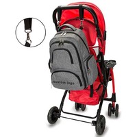 Sac à dos de luxe pour maman et bébé, étanche, antivol, grande capacité, avec matelas à langer portable, design tendance, marque privée